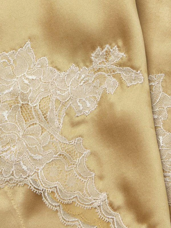 Josie Lolita Standard-Fit Lace-Trim Silk Shorts 4
