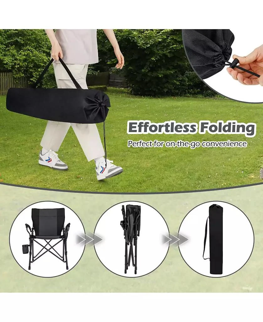 Mecale Portable Folding Oxford Cloth Camping Chair with Cup Holder and Side Pocket 7