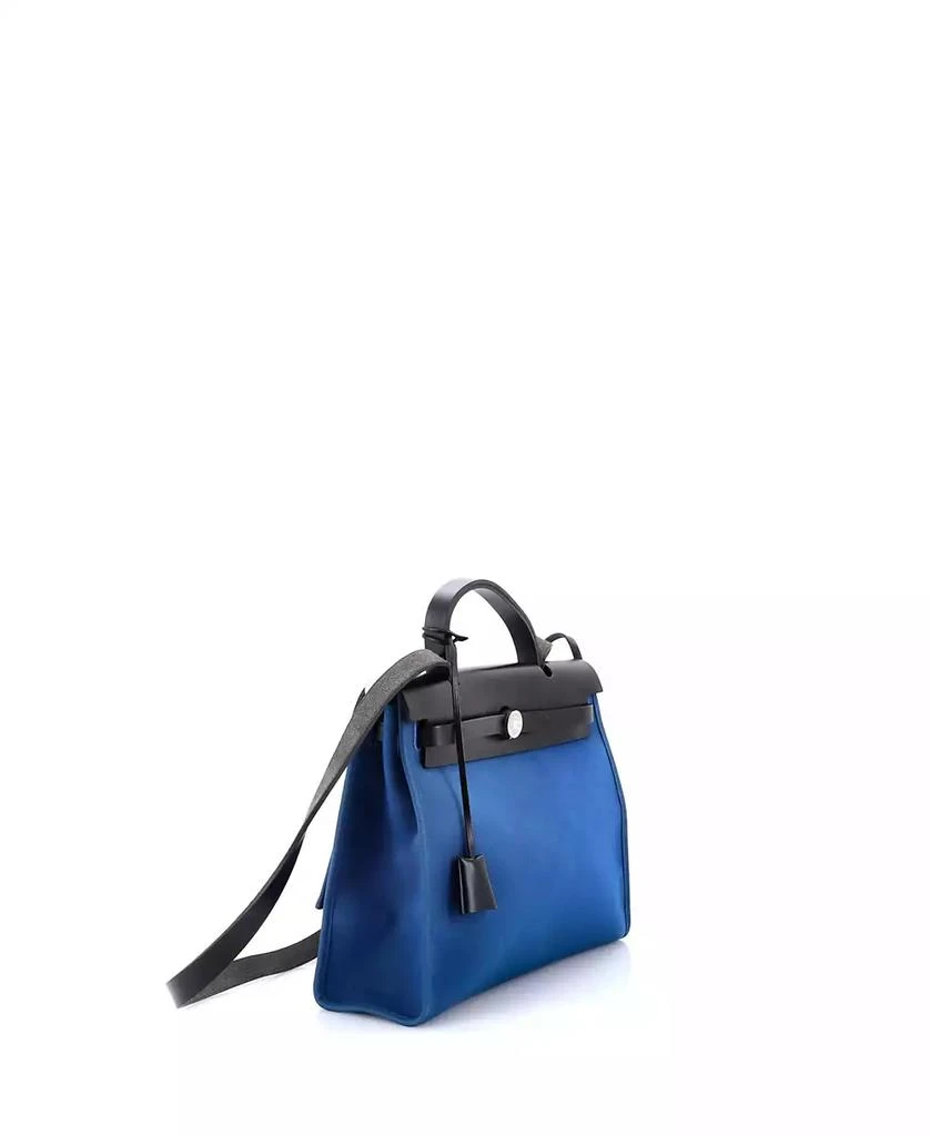 Pre-Owned HERMÉS 31 Herbag Zip Leather and Toile 3