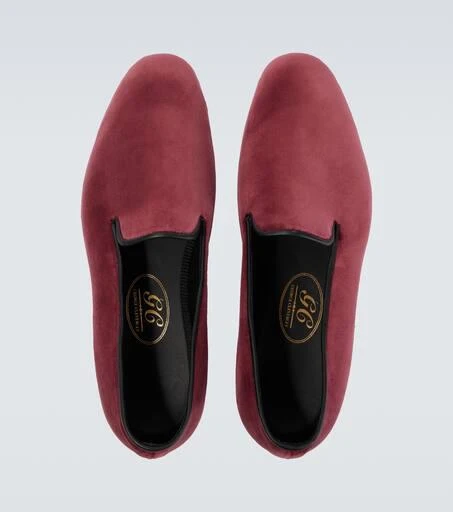 George Cleverley Albert velvet loafers 4