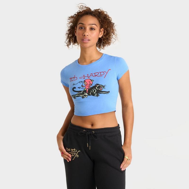 Ed Hardy Women's Ed Hardy Devil Panther Baby T-Shirt