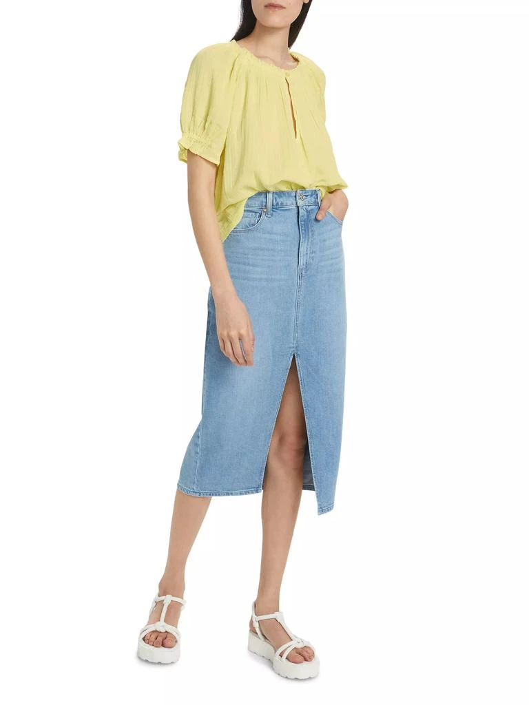 Paige Angela Denim Midi-Skirt 2
