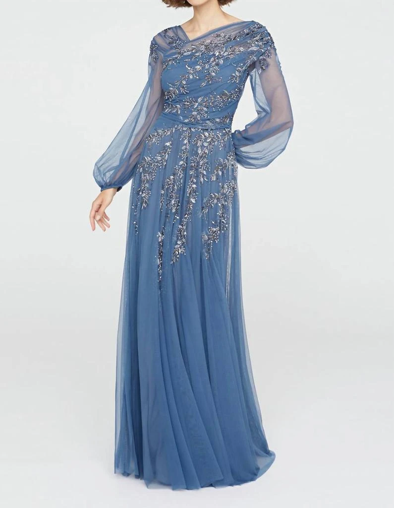 Theia Theia - Wilma Bishop Sleeve Gown