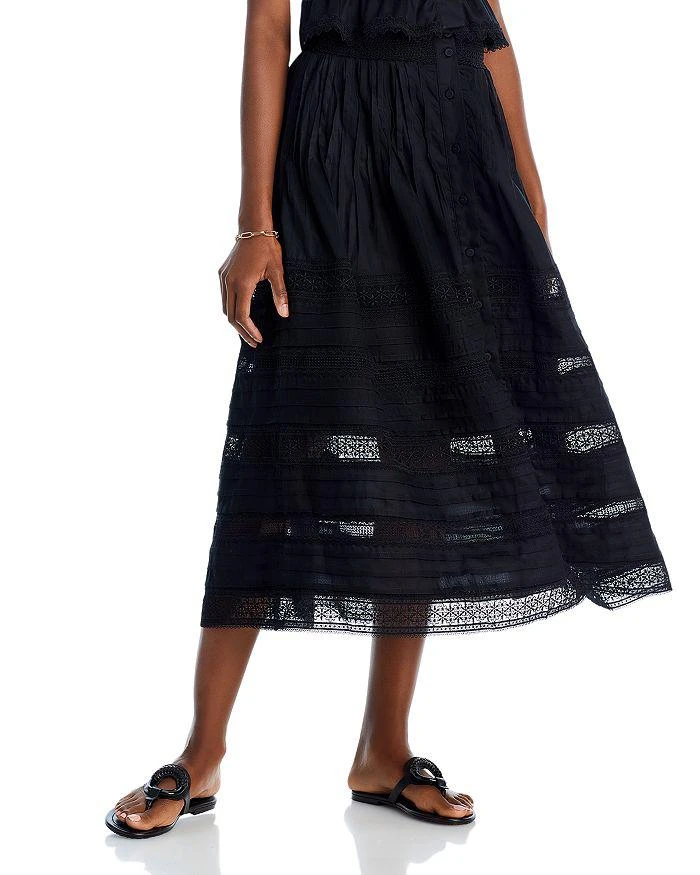 Waimari Camila Tiered Lace Midi Skirt 1