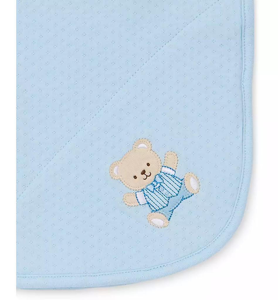 Little Me Baby Boys Cute Embroidered Bear Cotton Blanket