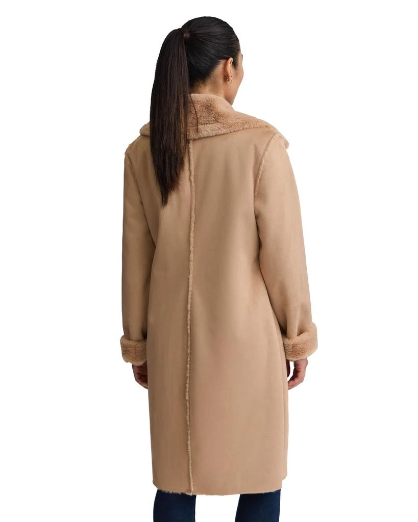 NVLT Women’s Longline Faux Shearling Coat 2