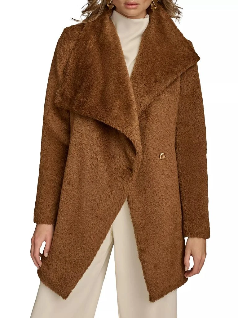 Donna Karan Wool-Blend Belted Wrap Coat 3