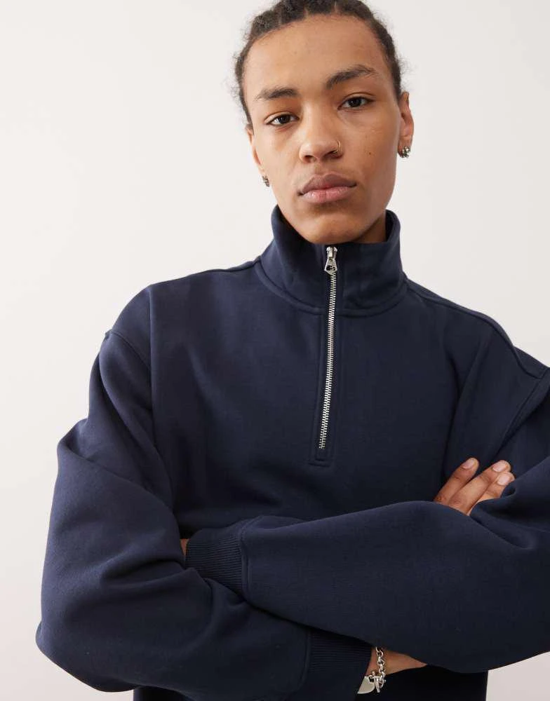 Half Zip Collar Asos Sweatshirts NEW ASOS Men's Half Zip Organic