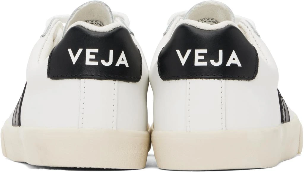 Veja White & Black Esplar Leather Sneakers 2