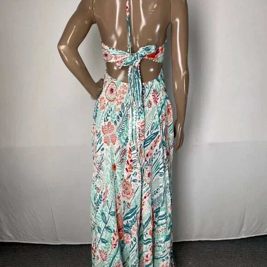 emerald green floral dress Blossom Cameron Dress main image 0