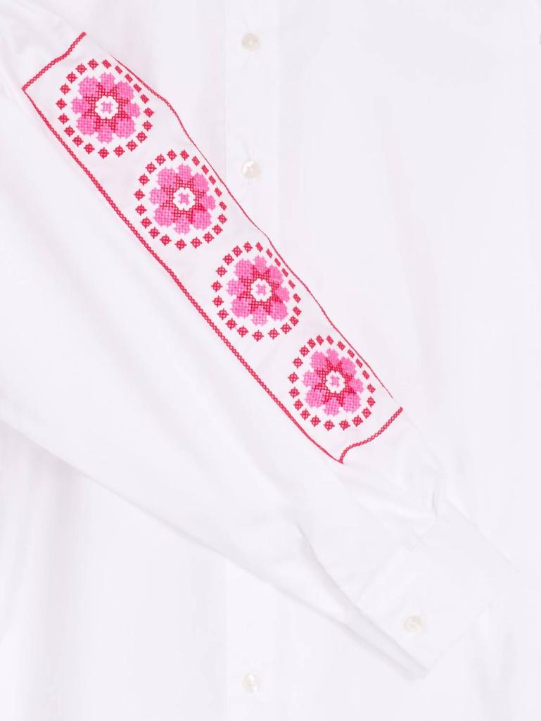 VILAGALLO Vernen Embroidered Blouse In White