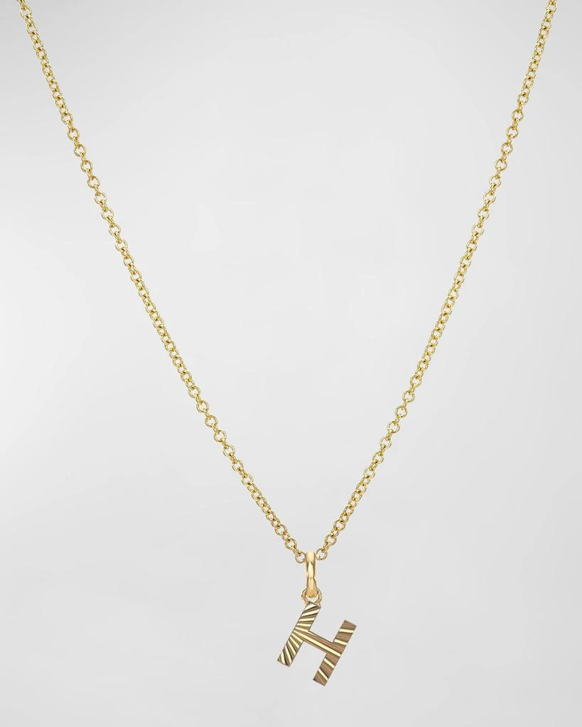 Zoe Lev 14K Gold Initial Pendant Necklace