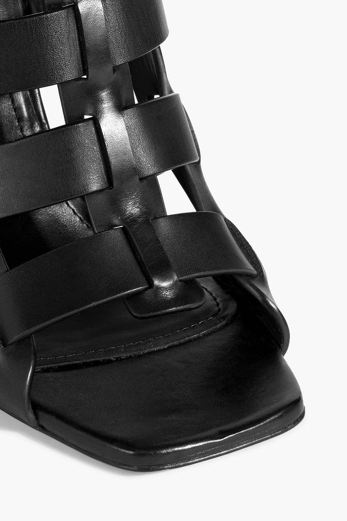 RICK OWENS 25SS Hollywood Strap Spartan Geth サンダル Rick Owens: ブラック Hollywood Spartan Geth ストラップ