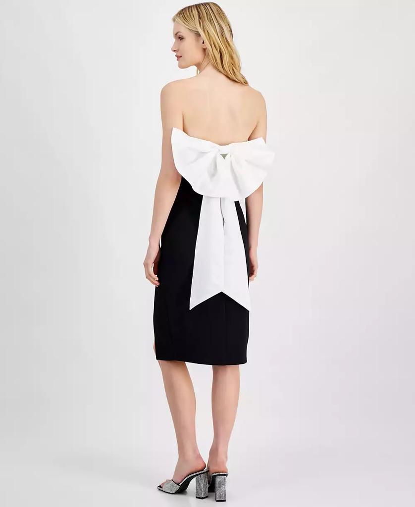City Studios Juniors' Colorblocked Bow-Back Midi Dress