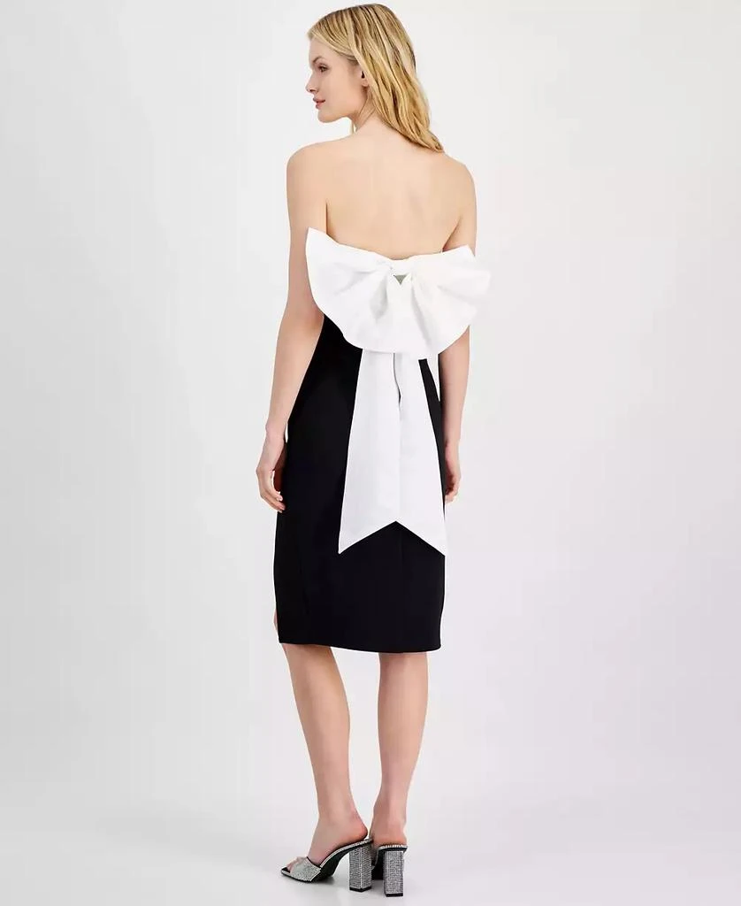 City Studios Juniors' Colorblocked Bow-Back Midi Dress 2