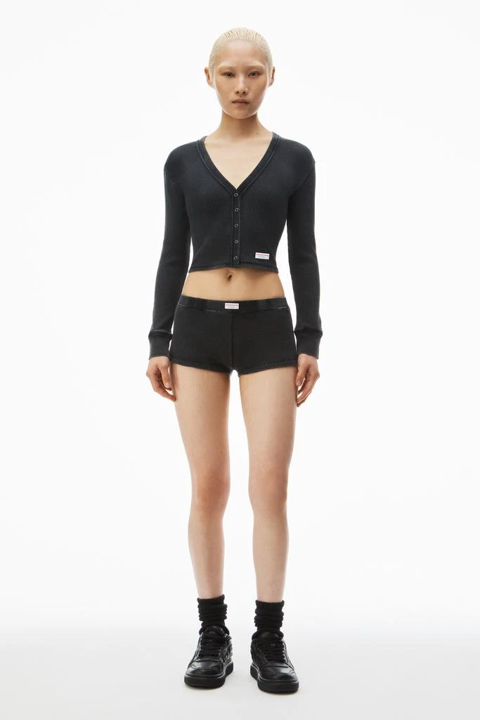 Alexander Wang cardigan in waffle-knit cotton stretch 6