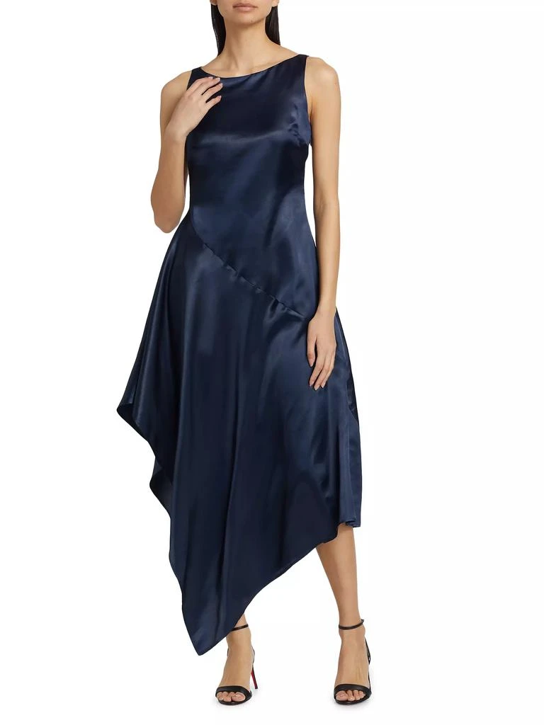 Azeeza Manisha Satin Asymmetric Midi-Dress 3