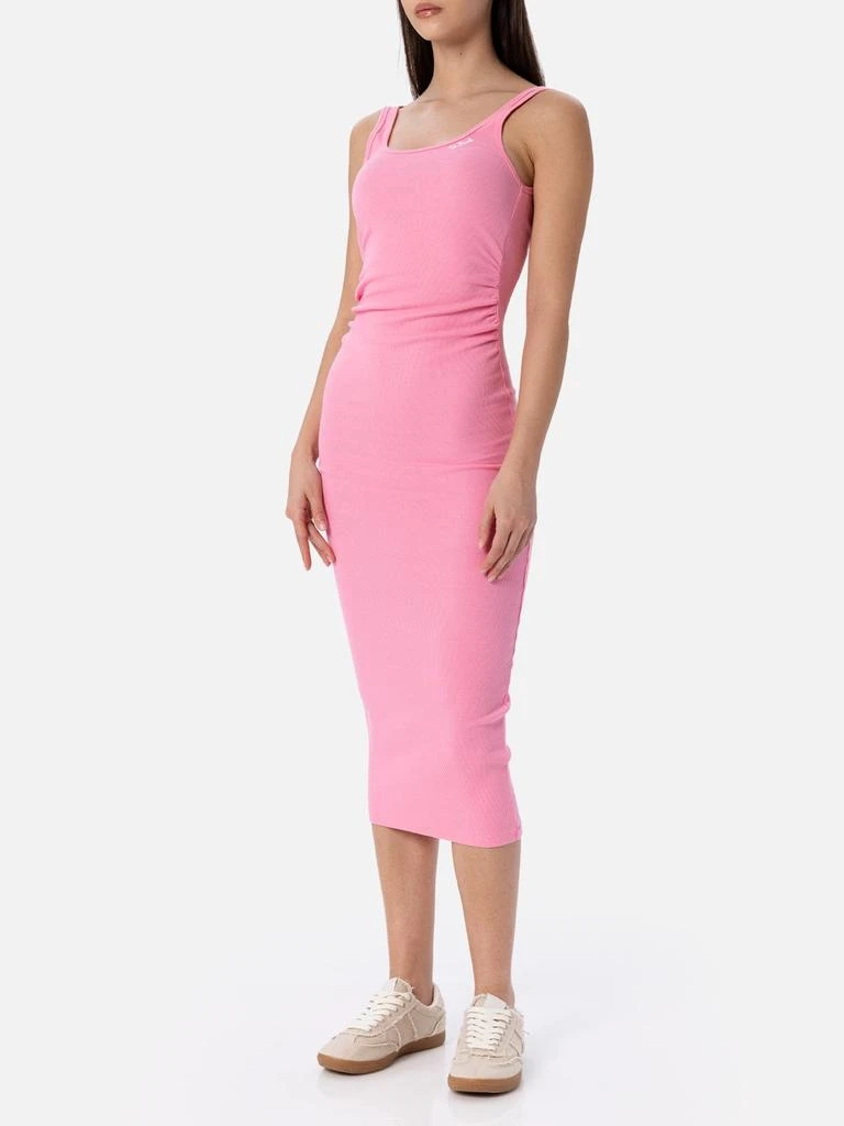 Mc2 Saint Barth Woman Ribbed Pink Cotton Jersey Tank Dress Jennifer 1