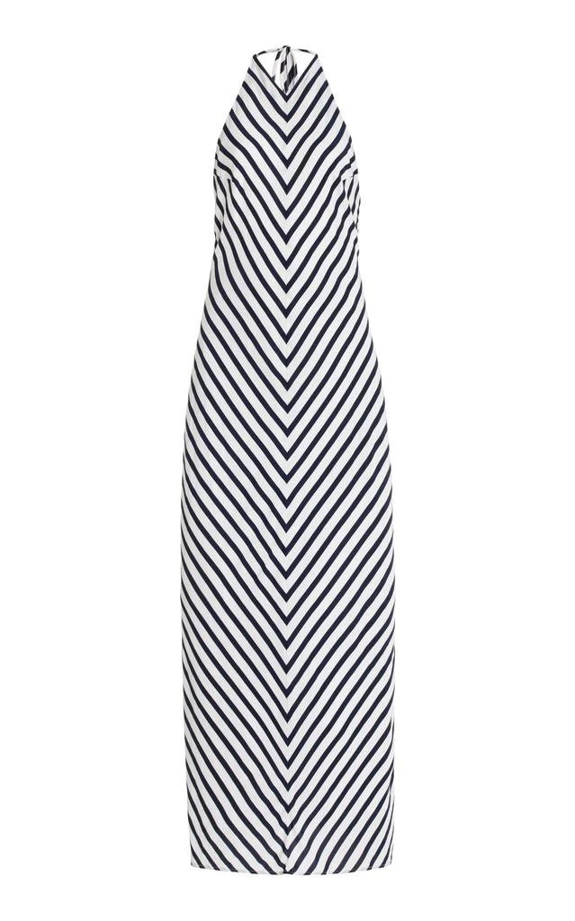 Shop STAUD - Julie Striped Jersey Maxi Halter Dress - Navy - L - Moda  Operandi on Sale at BeyondStyle  Get 70% Off STAUD - Julie Striped Jersey Maxi  Halter Dress -