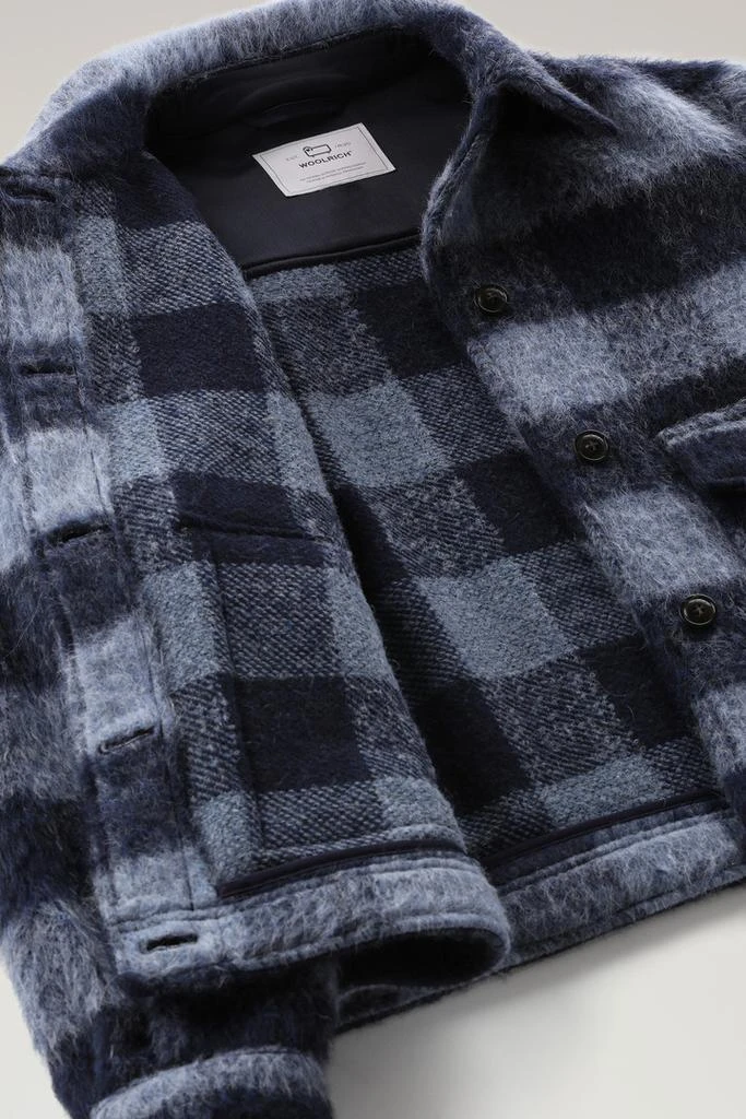 Woolrich Brushed Blended Wool Overshirt with Fringe - Women - Multicolor 6