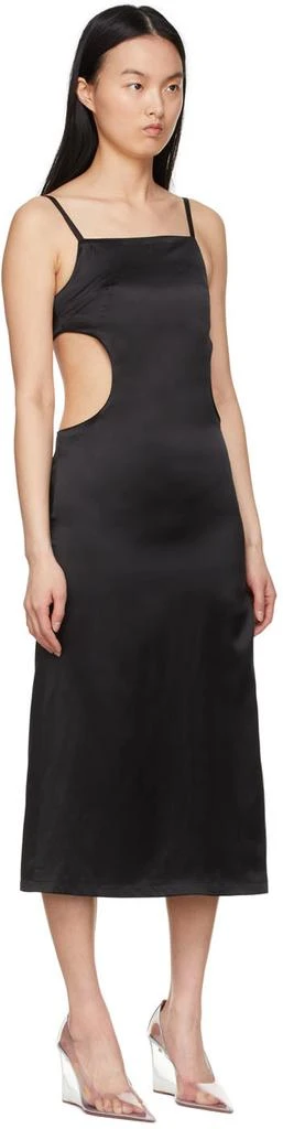 Rokh Black Silk Mid-Length Dress 2