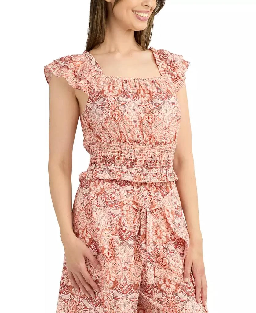 BCX Juniors' Flutter-Sleeve Smocked Top 4