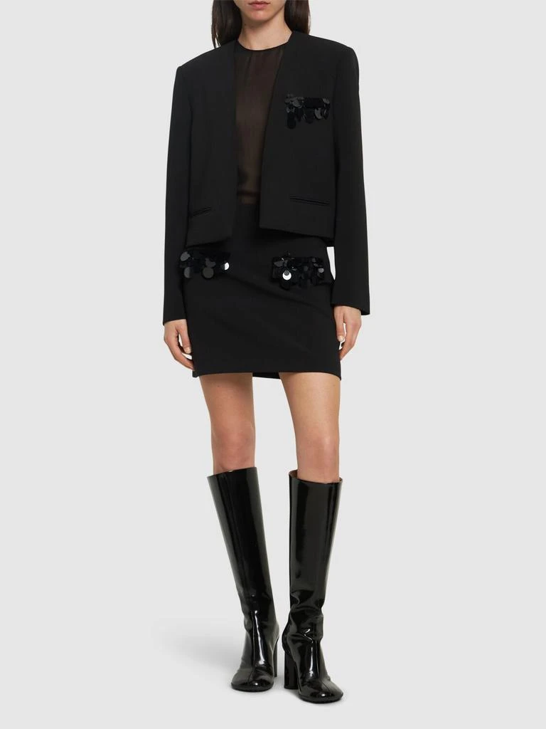 MSGM Double Crepe Cady Jacket W/sequins 1