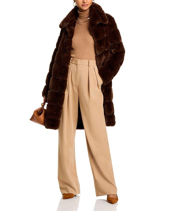 Adrienne Landau Faux Fur Coat