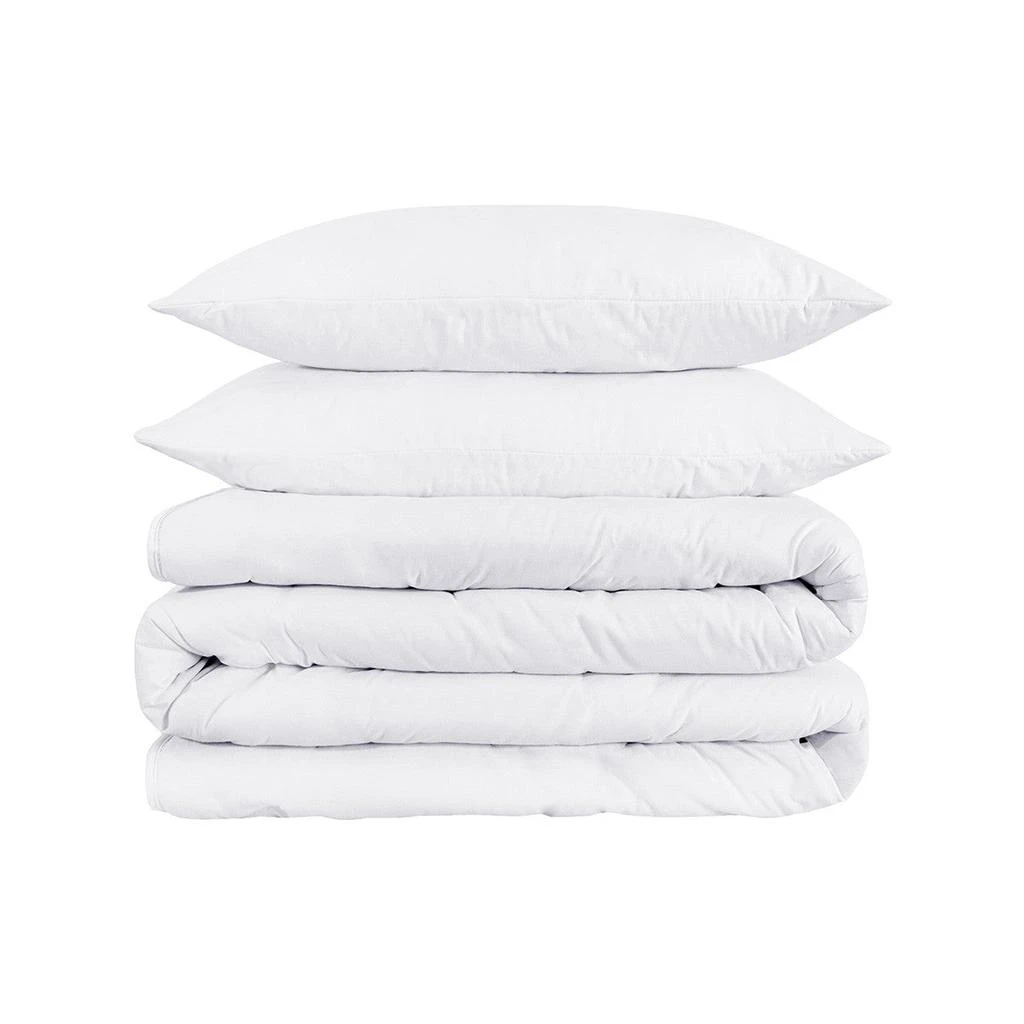 Hivvago White King Cotton Blend 1200 Thread Count Washable Duvet Cover Set
