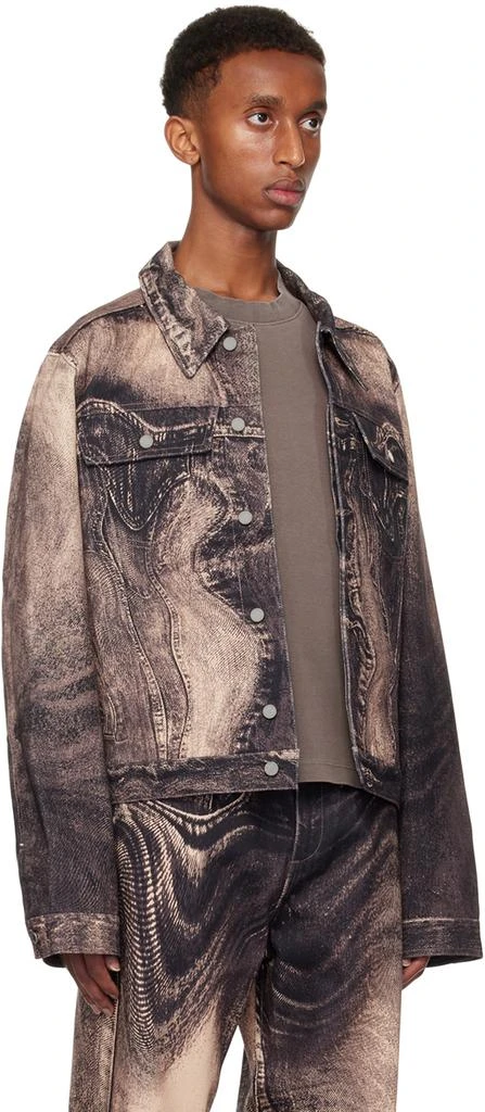 CAMPERLAB Pink Distorted Print Denim Jacket 2