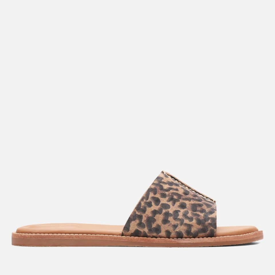 Clarks CLARKS WOMEN'S KARSEA SUEDE MULES - LEOPARD 1