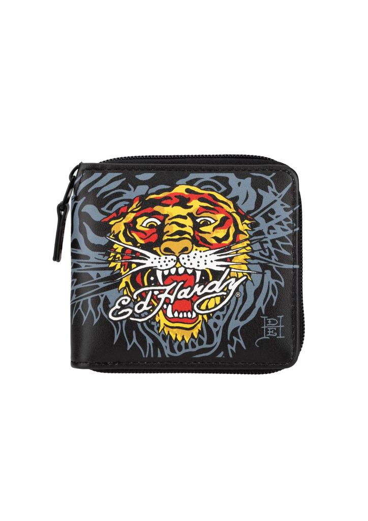 Shop Men's Tiger Zip Around Pop Sritch Wallet In Black Multi on