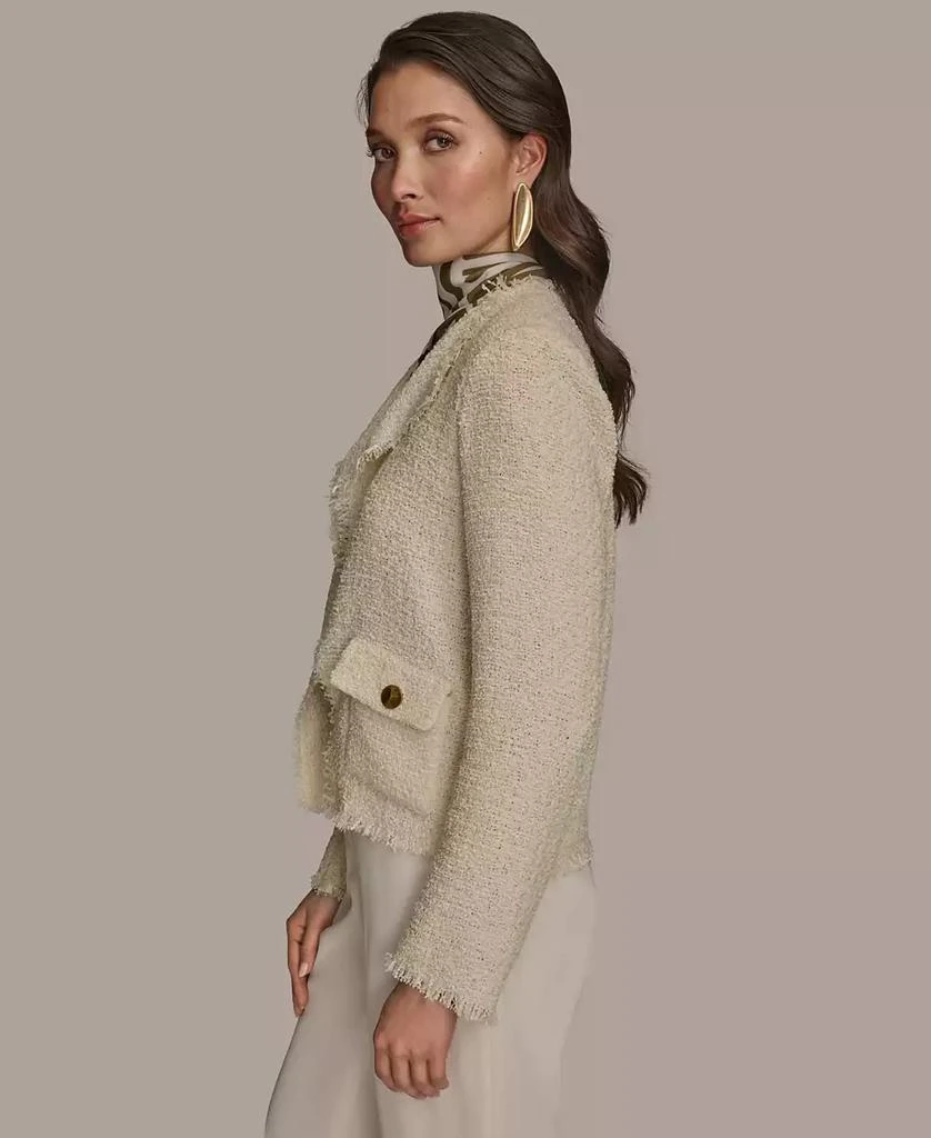 Donna Karan Women's Tweed Open-Front Jacket 3