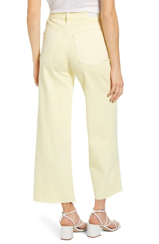 AG Etta High Waist Crop Raw Hem Wide Leg Jeans 2