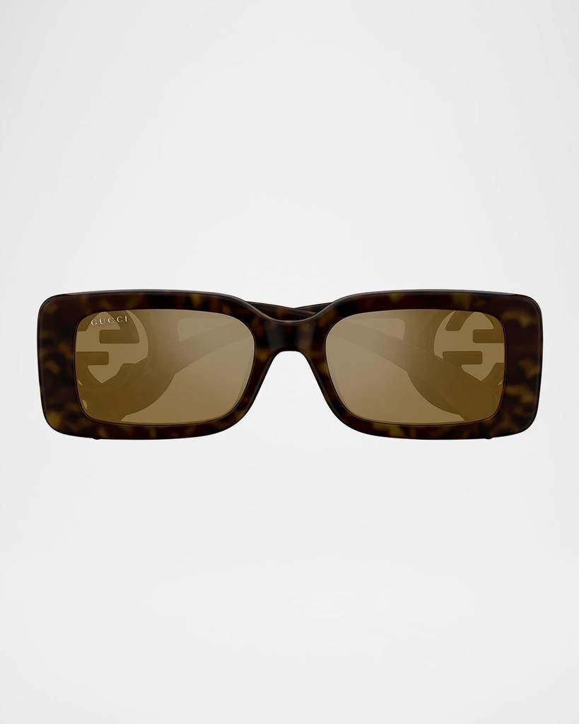 Gucci Monochrome GG Rectangle Acetate Sunglasses 4