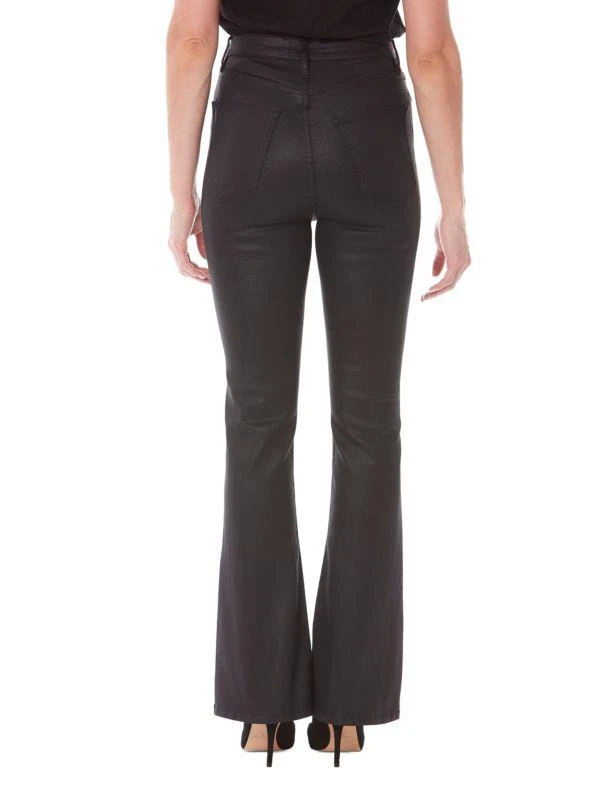 Nicole Miller Glisten High Rise Coated Flare Jeans 2