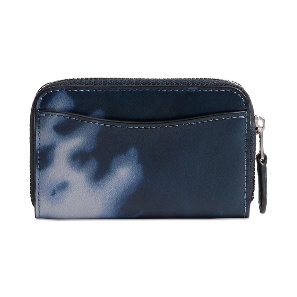 COACH Small Zip-Around Tie-Dye Leather Case Wallet