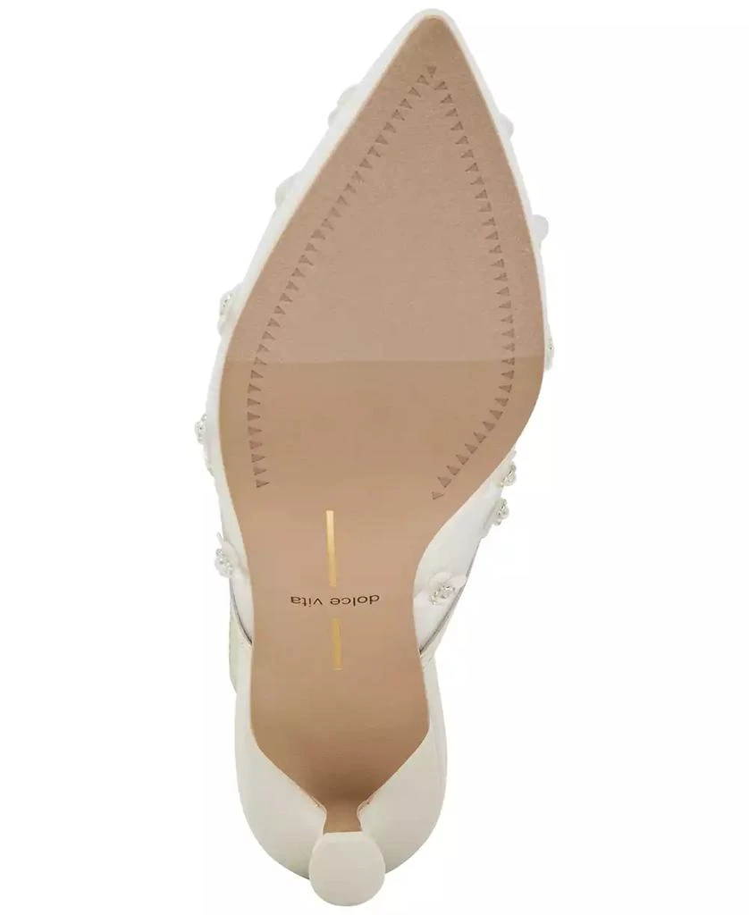 Dolce Vita Women's Clara Embellished Mesh Pointed-Toe Heeled Mules 5