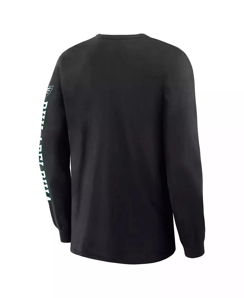 Fanatics Men's Black Philadelphia Eagles Hometown Sweep Legacy Long Sleeve T-Shirt 3