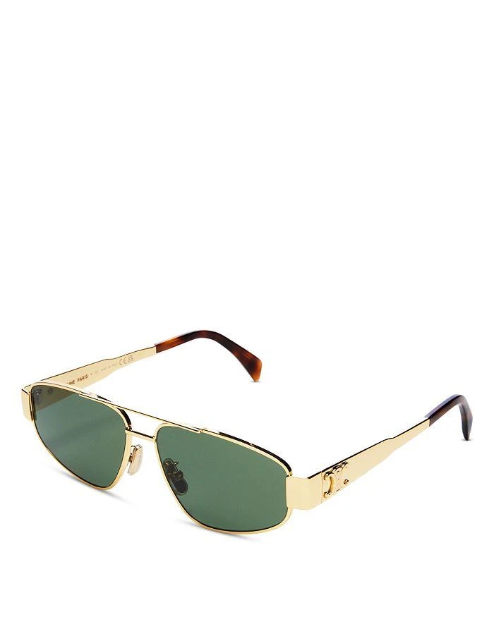 Celine Metal Triomphe Pilot Sunglasses, 57mm 5