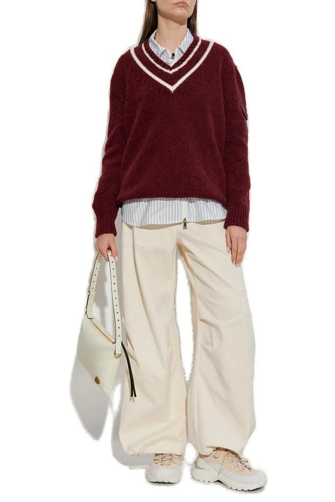Moncler Moncler V-Neck Knitted Jumper 4