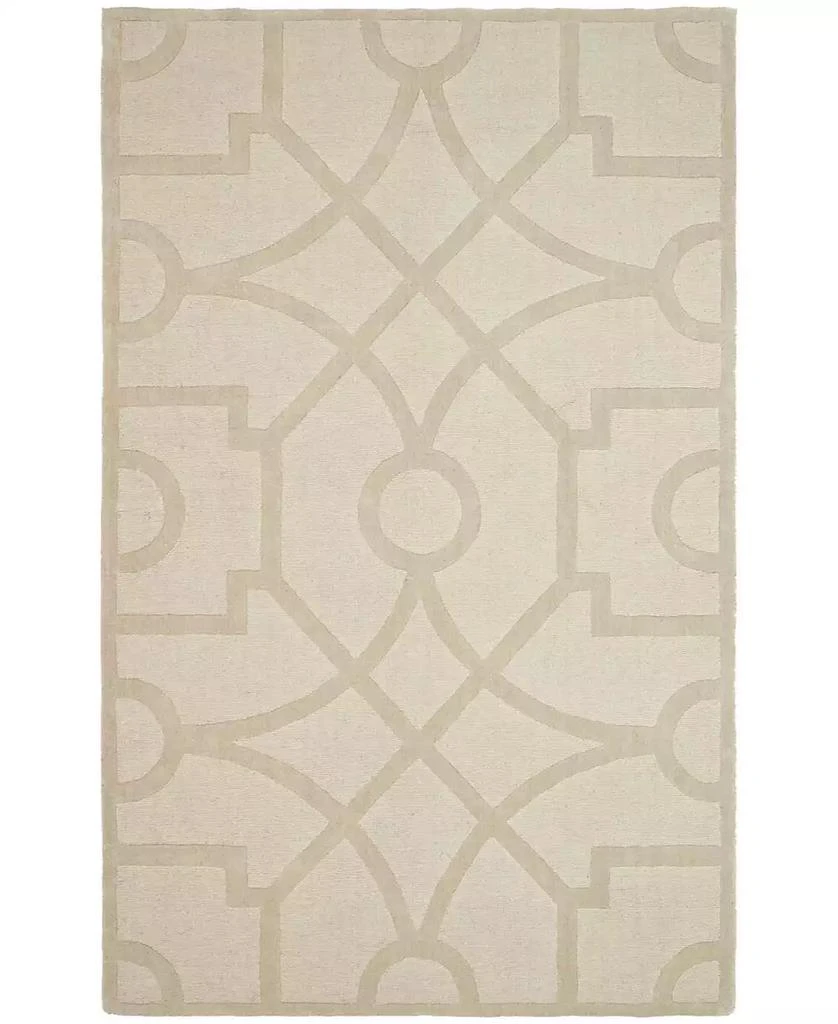Martha Stewart Fretwork MSR4612C Beige 5' x 8' Area Rug 1