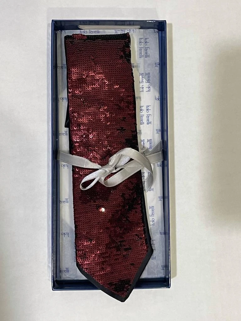 Italo Ferretti Men's Sequin Tie In Red 1