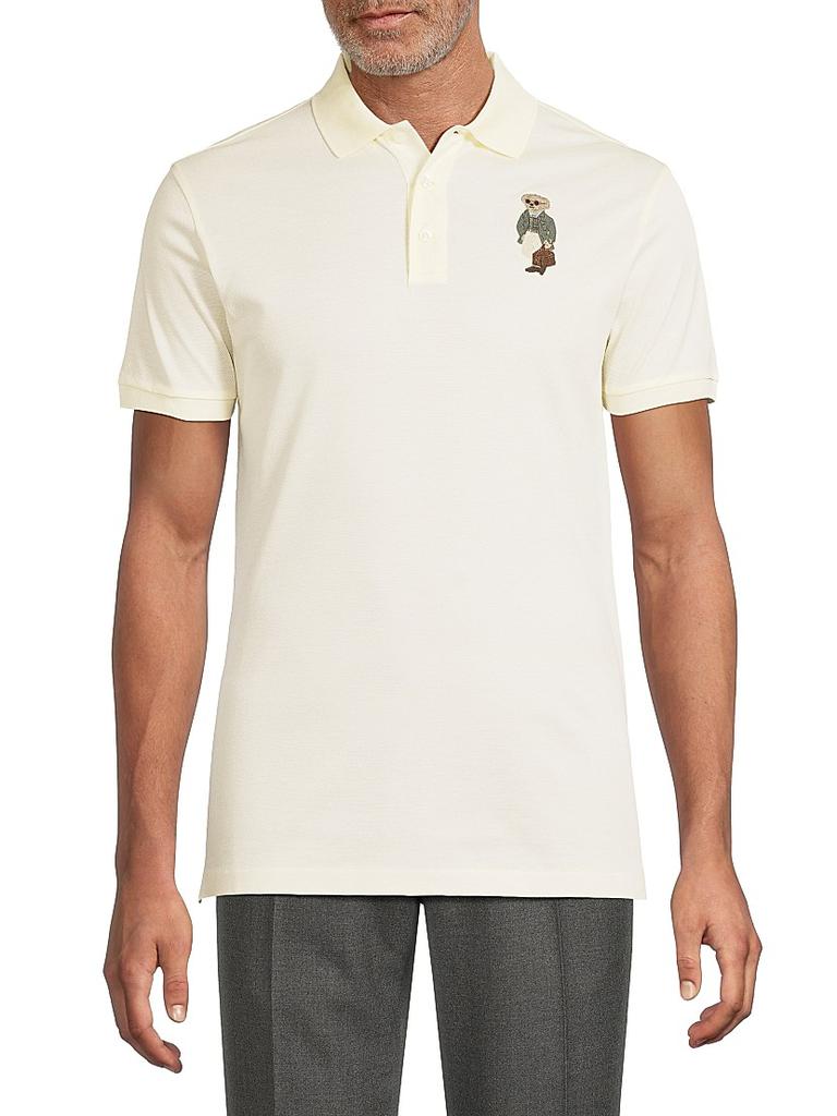 Ralph Lauren Custom-Slim-Fit Polo Bear Piqué Polo Shirt