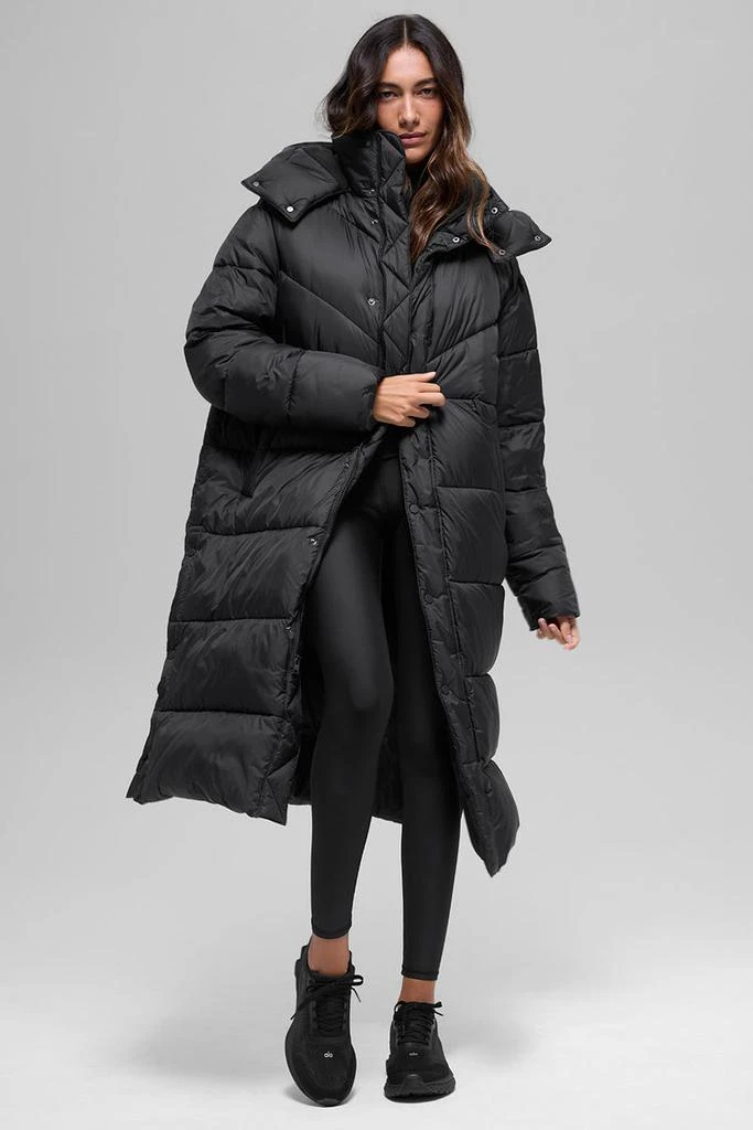Alo Gold Rush Puffer Trench - Black 4