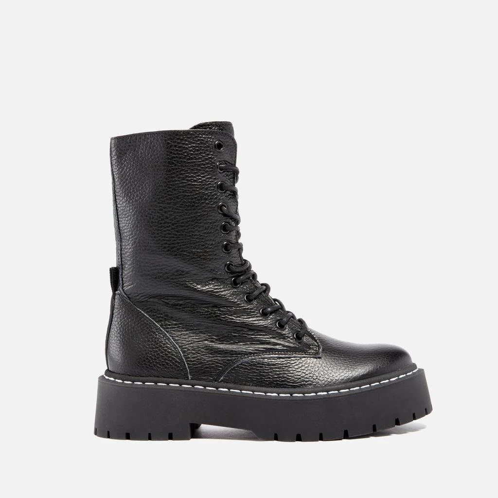 Steve Madden Steve Madden Women's Olly Leather Lace Up Boots 1