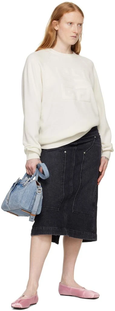 Givenchy Blue Mini Antigona Lock Denim Bag 4