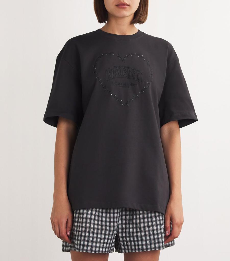 Ganni Heart Logo T-Shirt - T-Shirts - Compare Prices from 7+