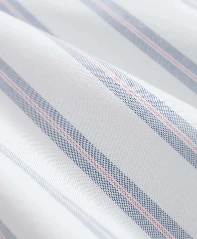 Brooks Brothers Stretch Cotton Non-Iron Oxford Polo Button Down Collar, Striped Short-Sleeve Shirt 3