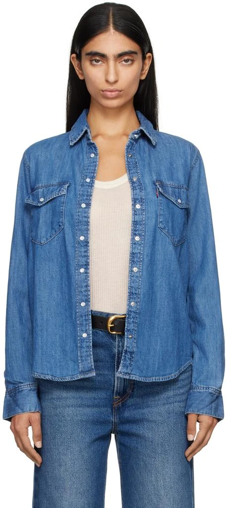 Levi's Blue Iconic Western Denim Shirt 1